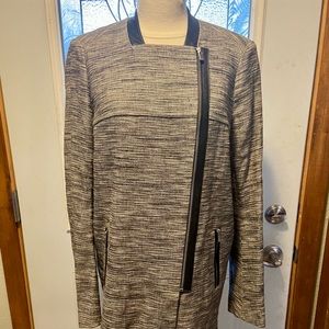 Maje Jacket with leather trim size 40 NWT retails $655